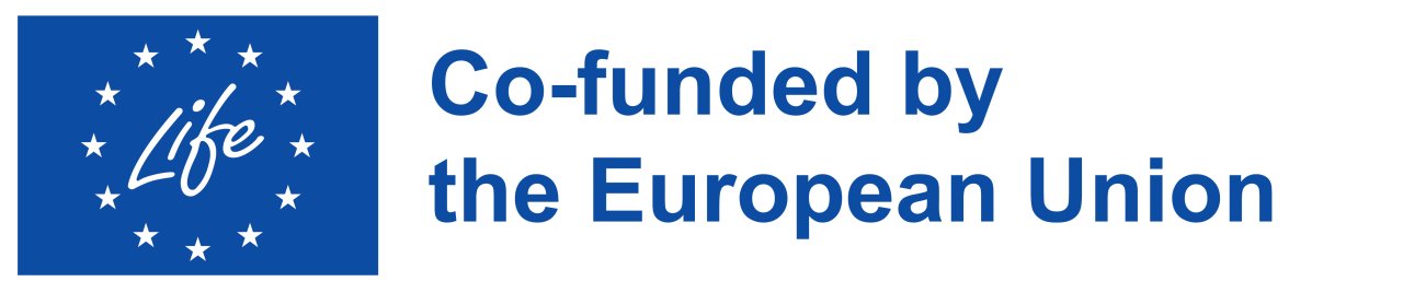 The LIFE Programme funding logo, consisting of the EU flag and the text “Co-funded by the European Union” displayed next to it.