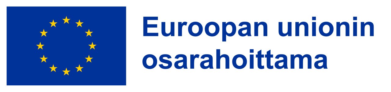 Euroopan unionin lippu ja teksti 'Euroopan unionin osarahoittama'.