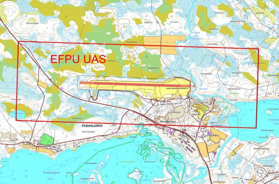 Pudasjärvi (EFPU) restrictive UAS geographical zone | Traficom