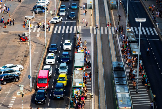 Liikenneympäristöä Rautatientorilta