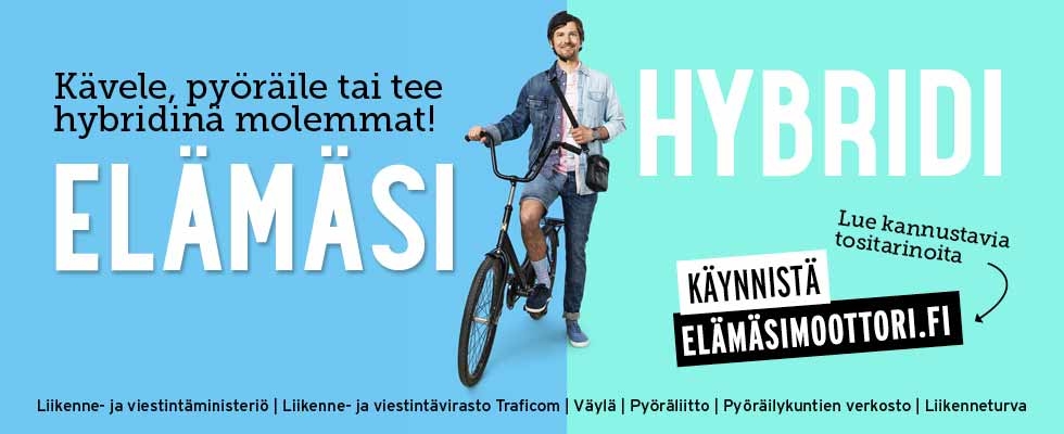 mies pyörän kanssa