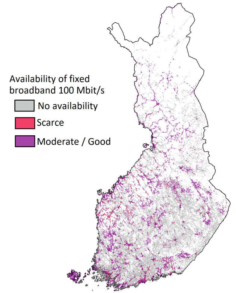 There are regional variations in the availability of fast connections