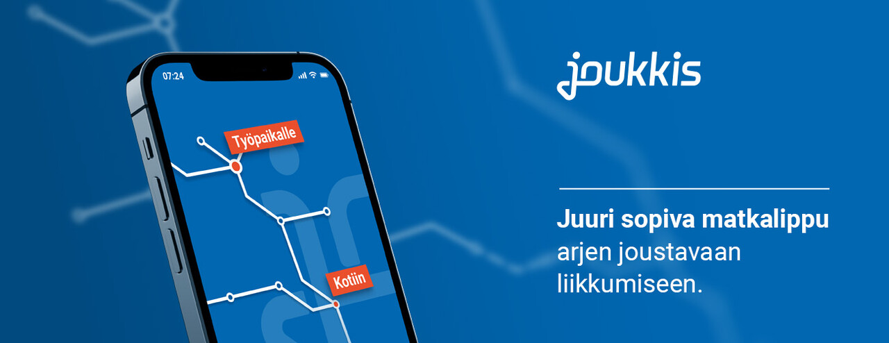 Joukkis - Juuri sopiva matkalippu arjen joustavaan liikkumiseen.