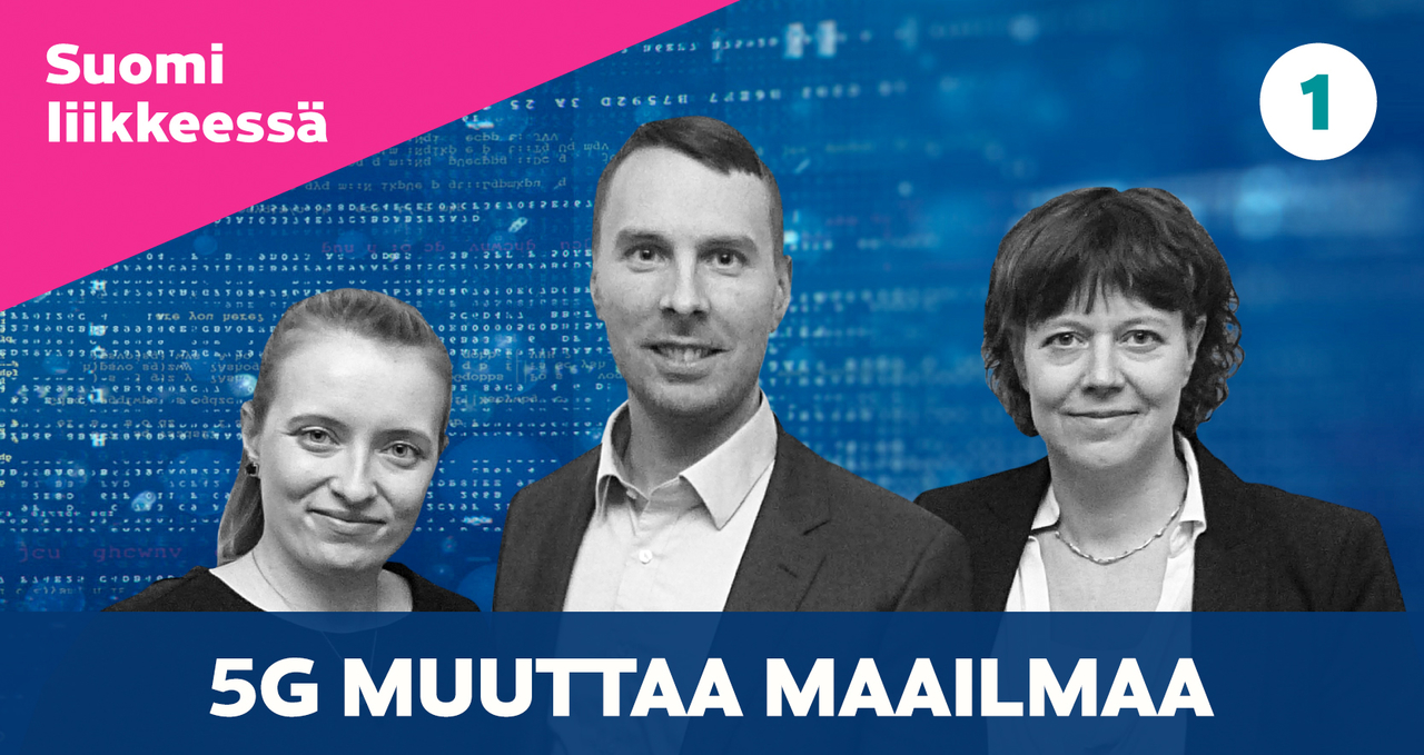 Kuvituskuva: kuvassa Podcastin esiintyjät Alina Koskela, Markus Mettälä ja Elina Usso